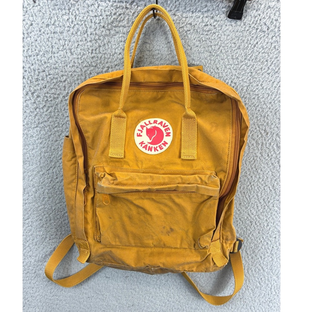 Fjallraven Kanken Backpack Unisex OS Yellow Travel Outdoor Daypack Gorpcore